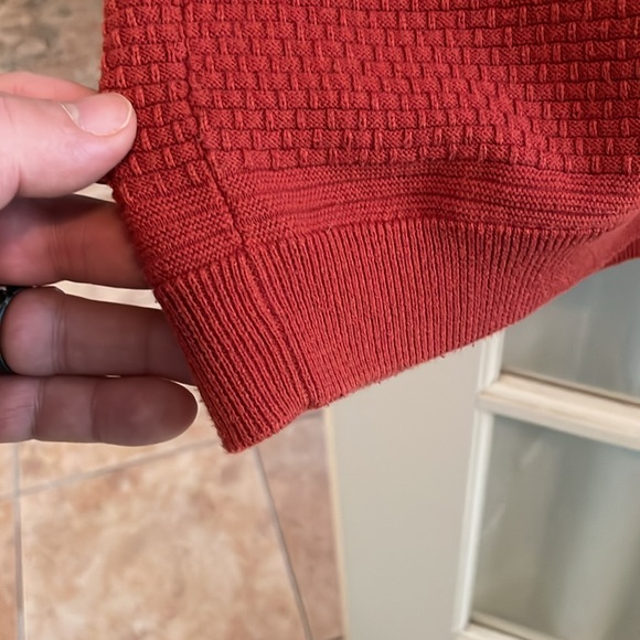 Ted Baker Staylay Waffle Knit Sweater XXL (TB-7) - Burnt Orange/Rust - Picture 5 of 7